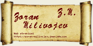 Zoran Milivojev vizit kartica